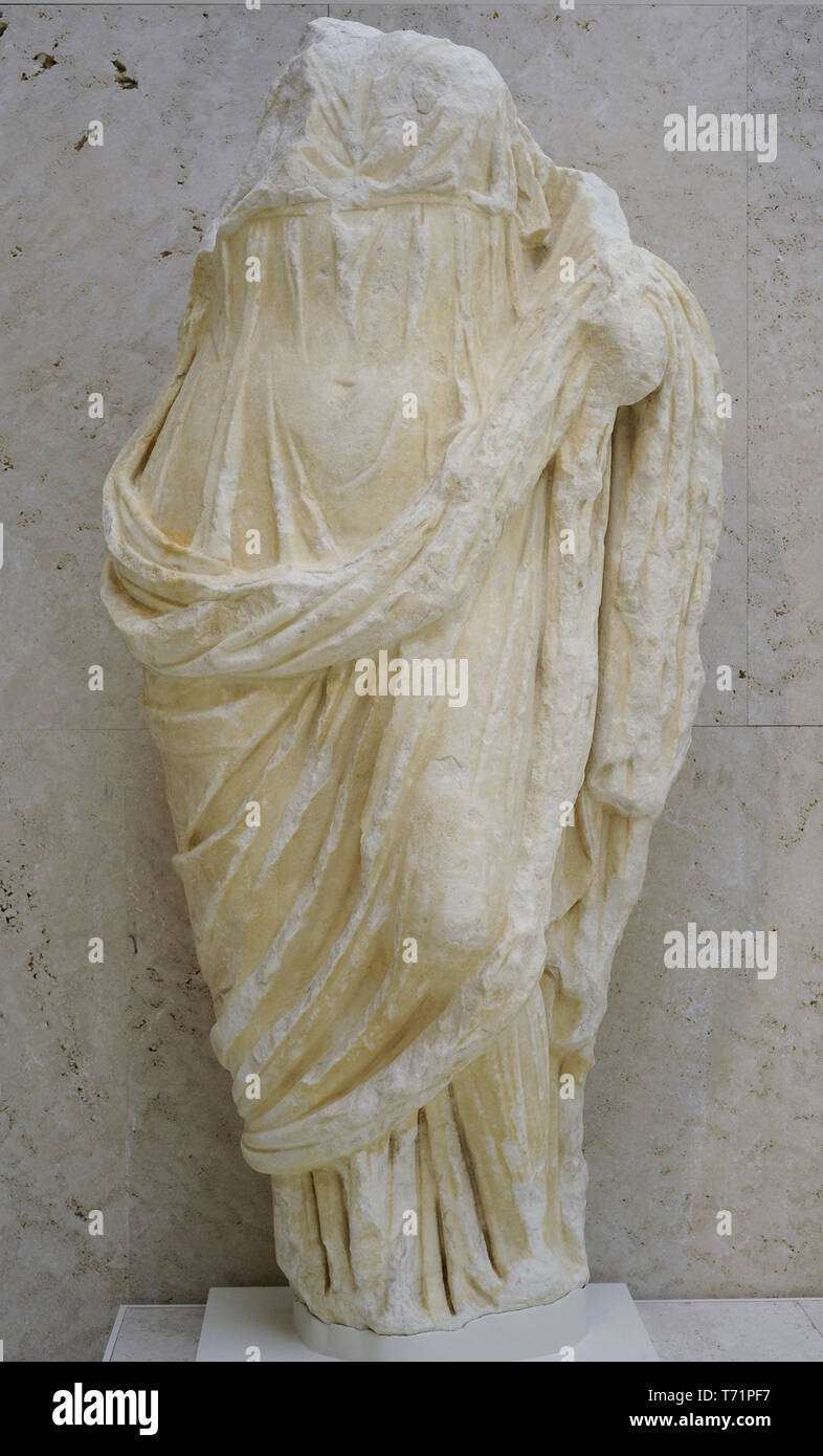 Statue of Goddess Venus. 2nd half of 2nd century AD. Roman. Marble. National Archaeological Museum. Madrid. Spain. Stock Photo