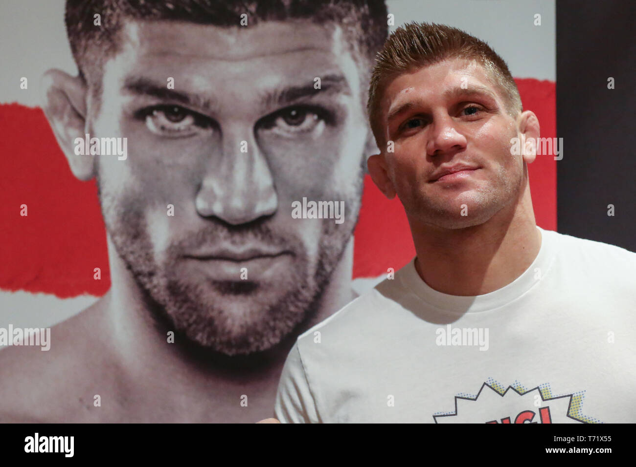 Brent Primus during a media event ahead of Bellator MMA Birmingham PRIMUS vs WILDE. Picture date: 2nd May 2019. Picture credit should read: James Wils Stock Photo