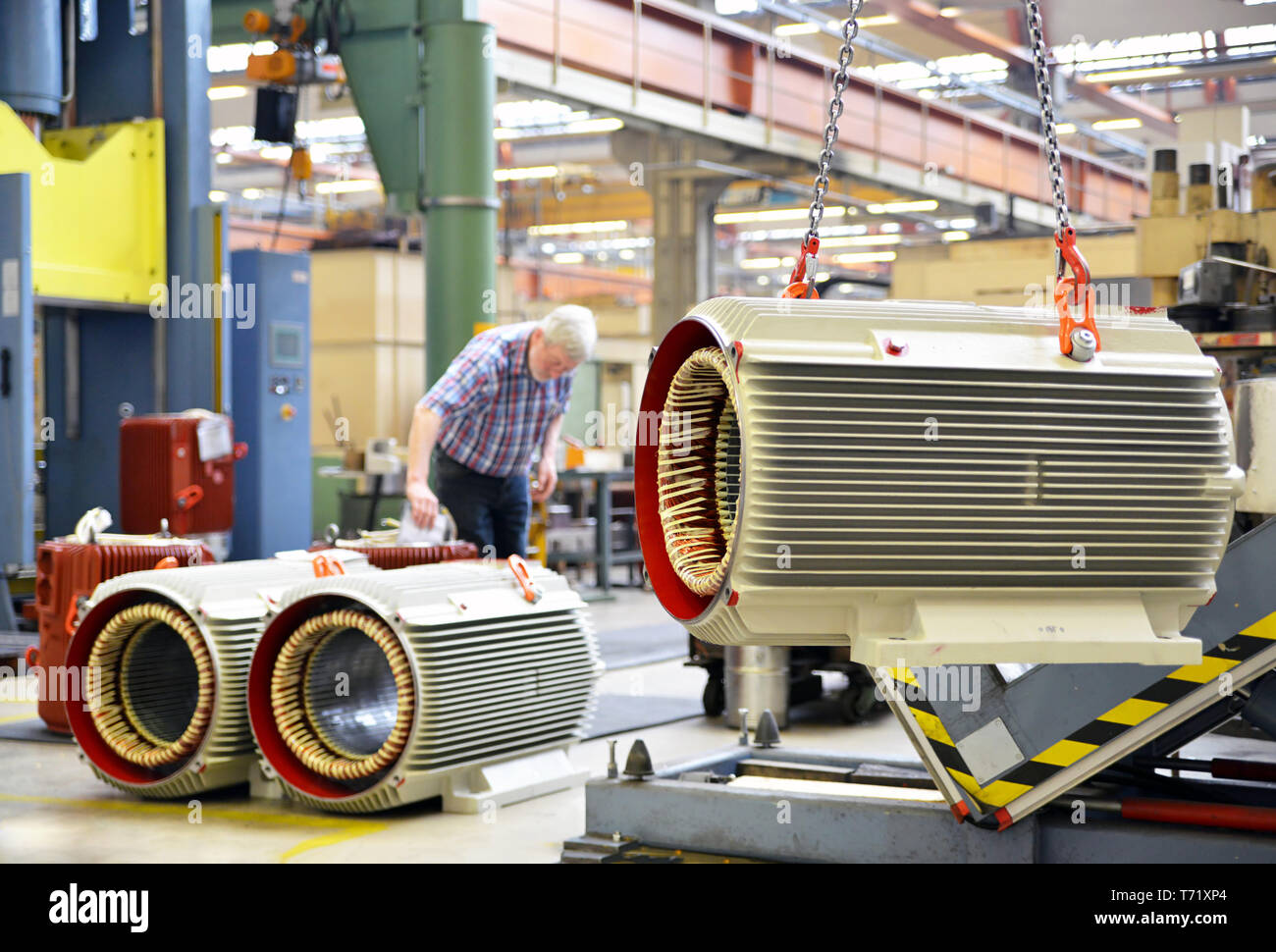 manufacture of modern electric motors in an industrial company