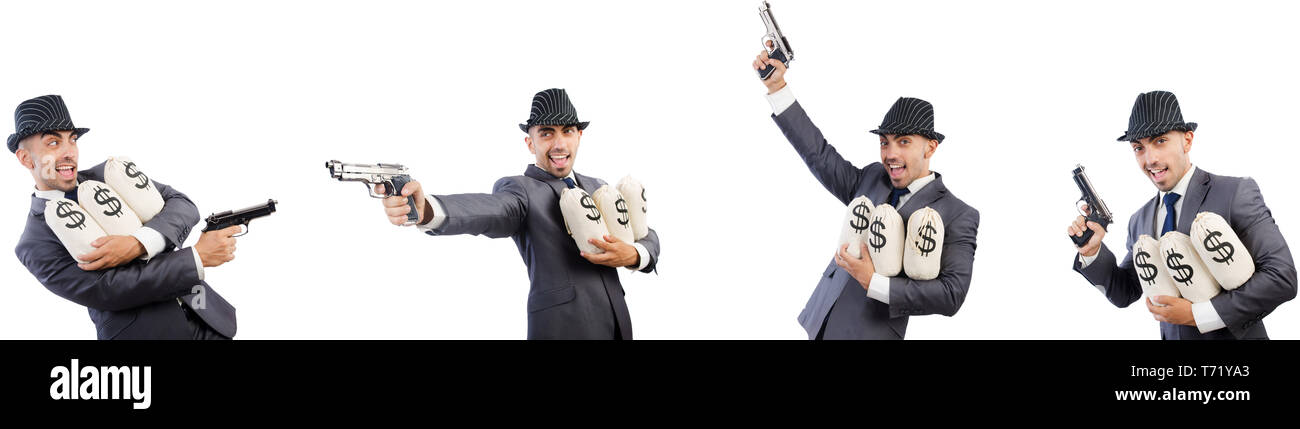 Young gangster in suit hat hi-res stock photography and images - Alamy