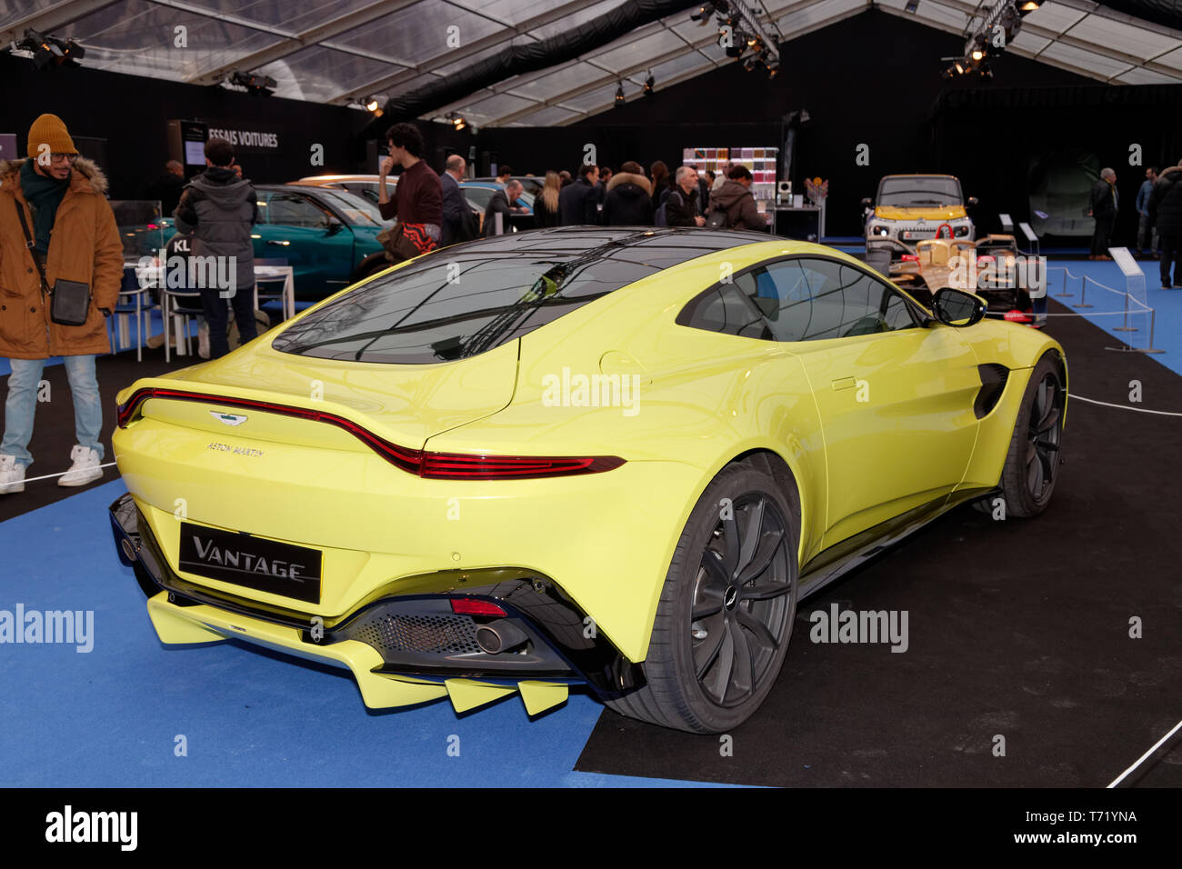 Aston Martin Vantage at the 34th International Automobile Festival , 2019.Credit:Veronique Phitoussi/Alamy Stock Photo Stock Photo
