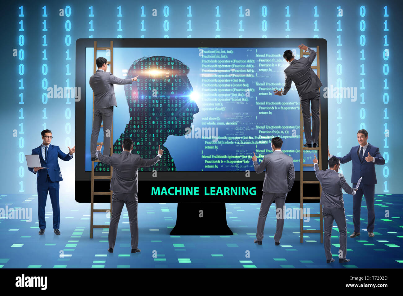 Machine learning concept as modern technology Stock Photo - Alamy