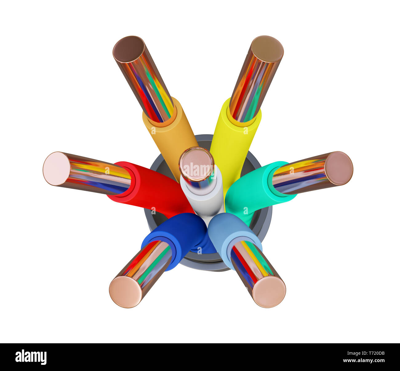 Power cable cross section Cut Out Stock Images & Pictures - Alamy