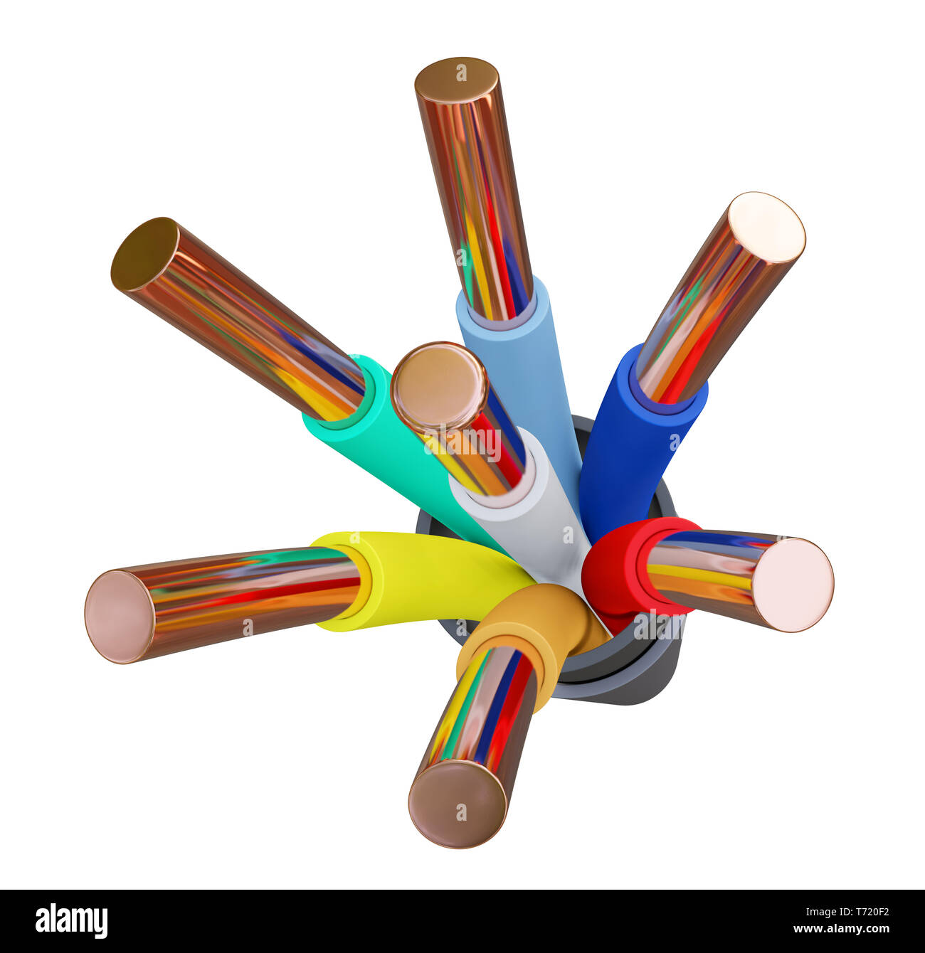 Power cable cross section Cut Out Stock Images & Pictures - Alamy