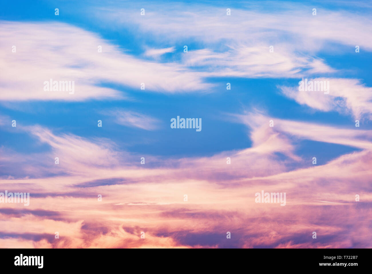 Amazing cloudscape on the sky at sunset time after rain Stock Photo - Alamy
