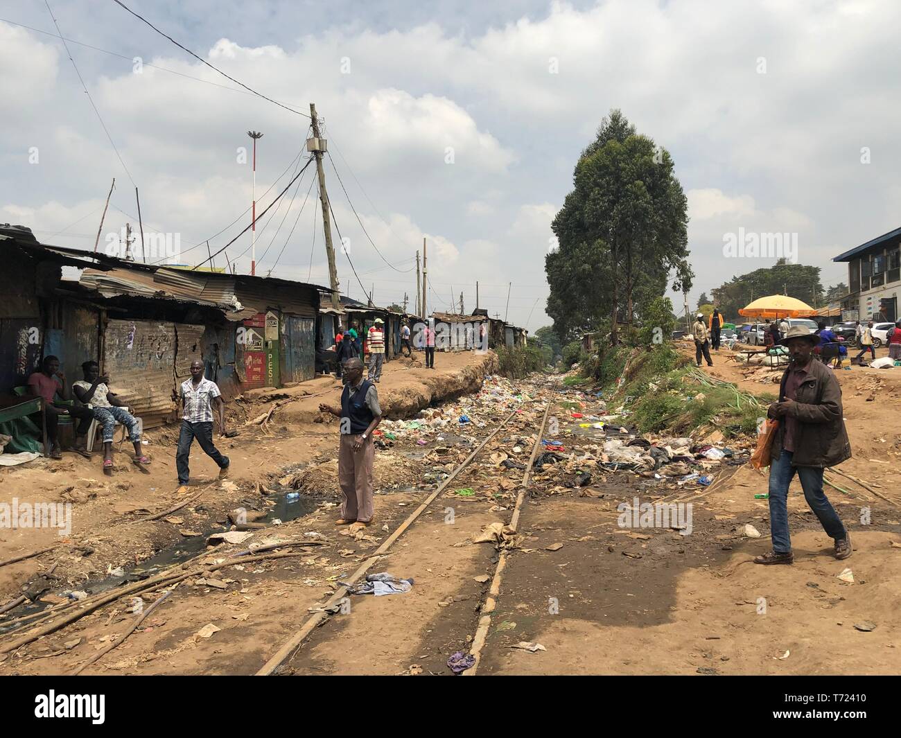 The Kibera slum in western Nairobi, Kenya, where Foreign Secretary Jeremy Hunt visited at the end of his week long trip to Africa. Stock Photo