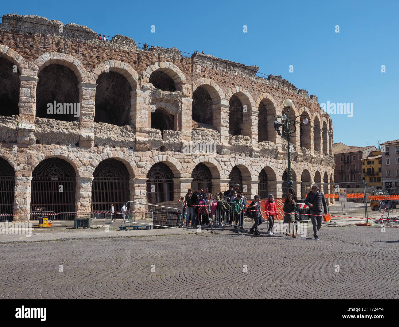 VERONA, ITALY - CIRCA MARCH 2019: Arena di Verona roman amphitheatre ...