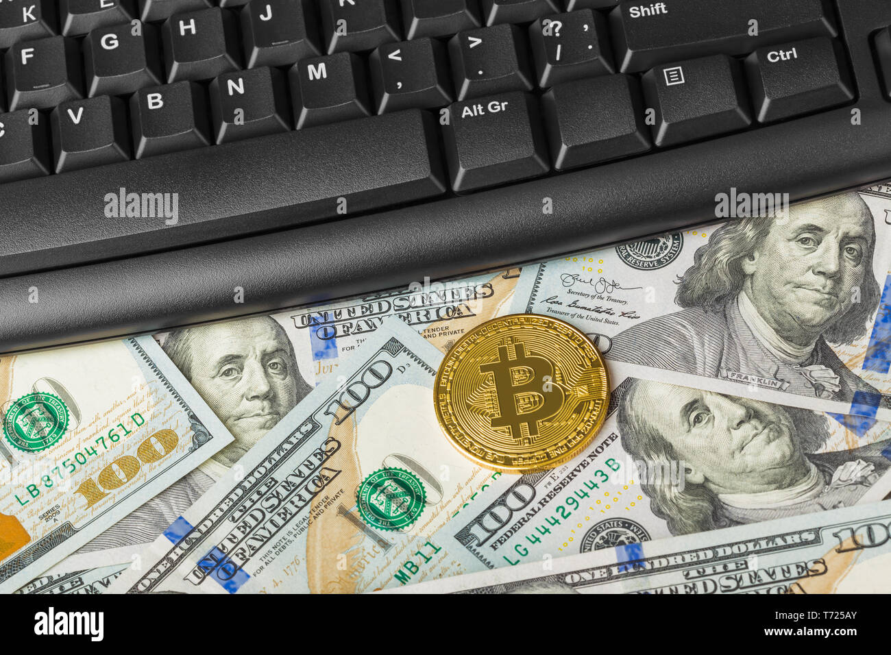 Stack of bitcoins on white hi-res stock photography and images - Alamy