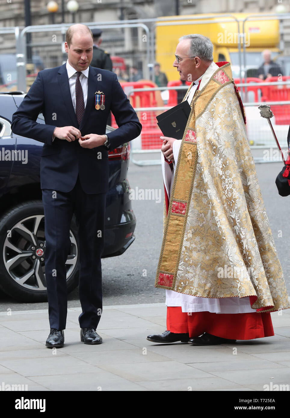The Duke of Cambridge attends a service at Westminster Abbey to recognise fifty years of continuous deterrent at sea in his capacity as Commodore-in-Chief of the Submarine Service. Stock Photo