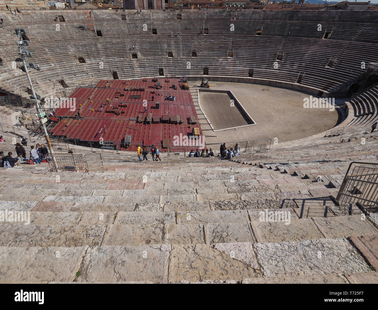 VERONA, ITALY - CIRCA MARCH 2019: Arena di Verona roman amphitheatre ...