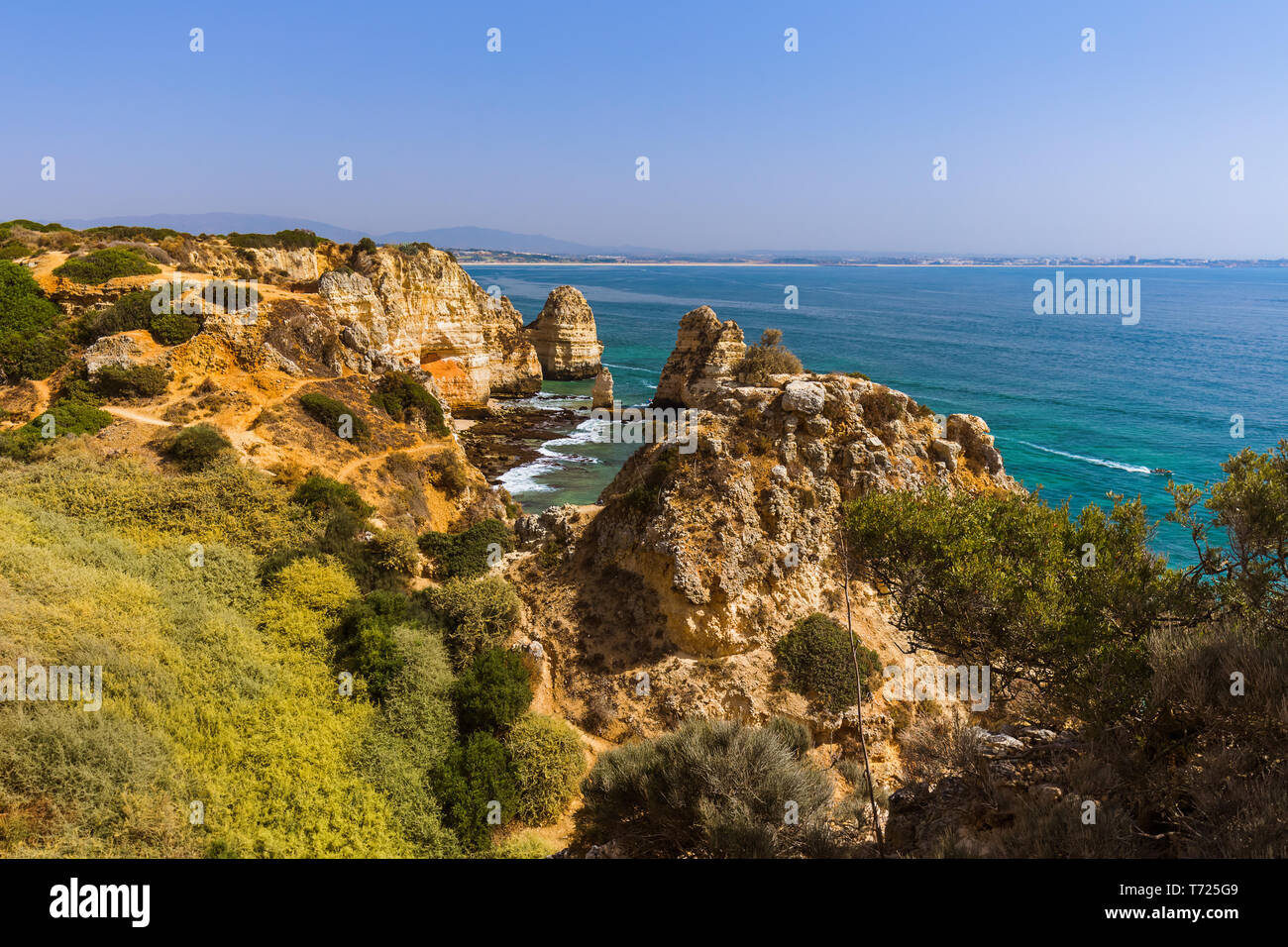 Beach near Lagos - Algarve Portugal Stock Photo