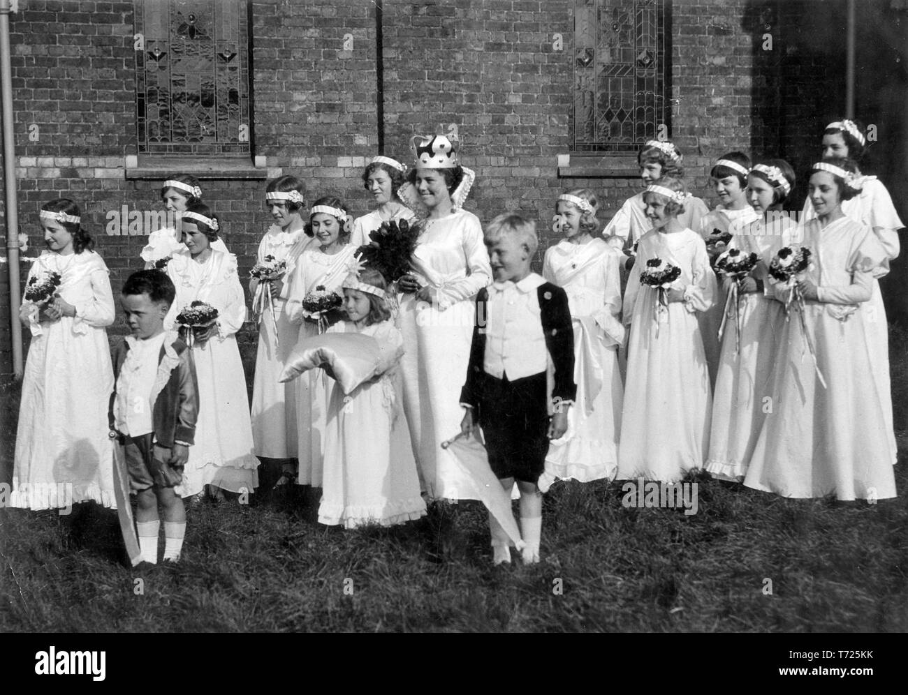 The Carnival Queen at Silver Jubilee celebrations for King George V in ...