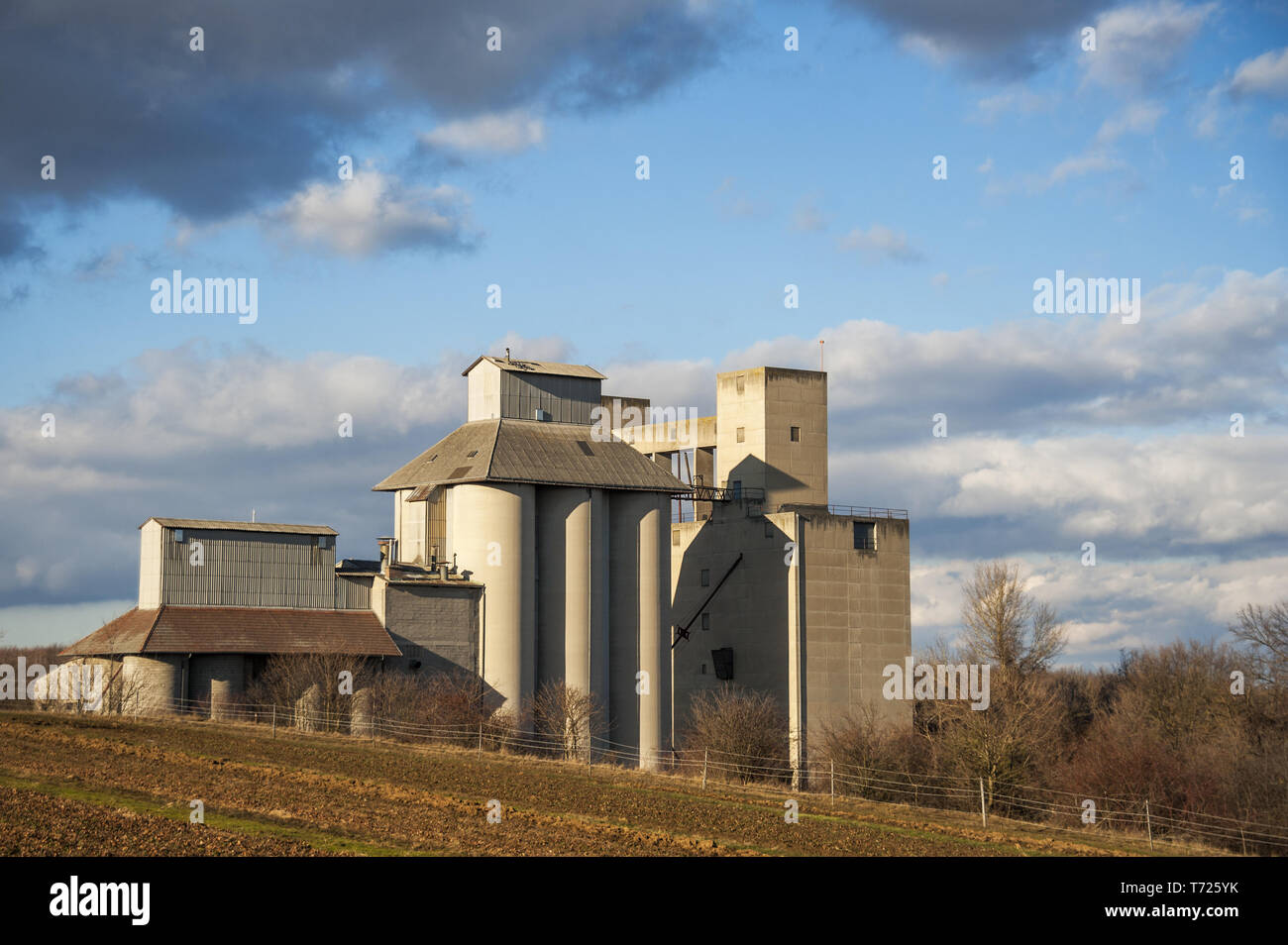 Storage buildings on farmland Stock Photo - Alamy