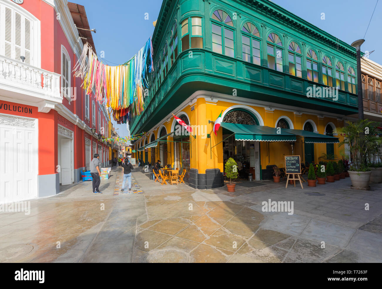 Galvez street in Callao district Lima Peru Stock Photo