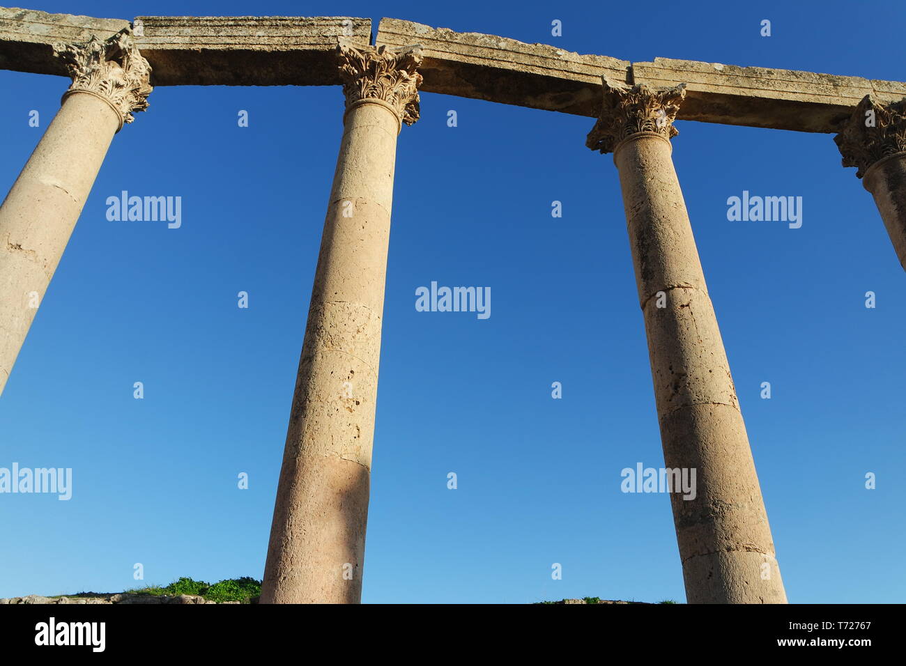 Ancient columns, Gerasa, Jerash. Jordan Stock Photo Alamy
