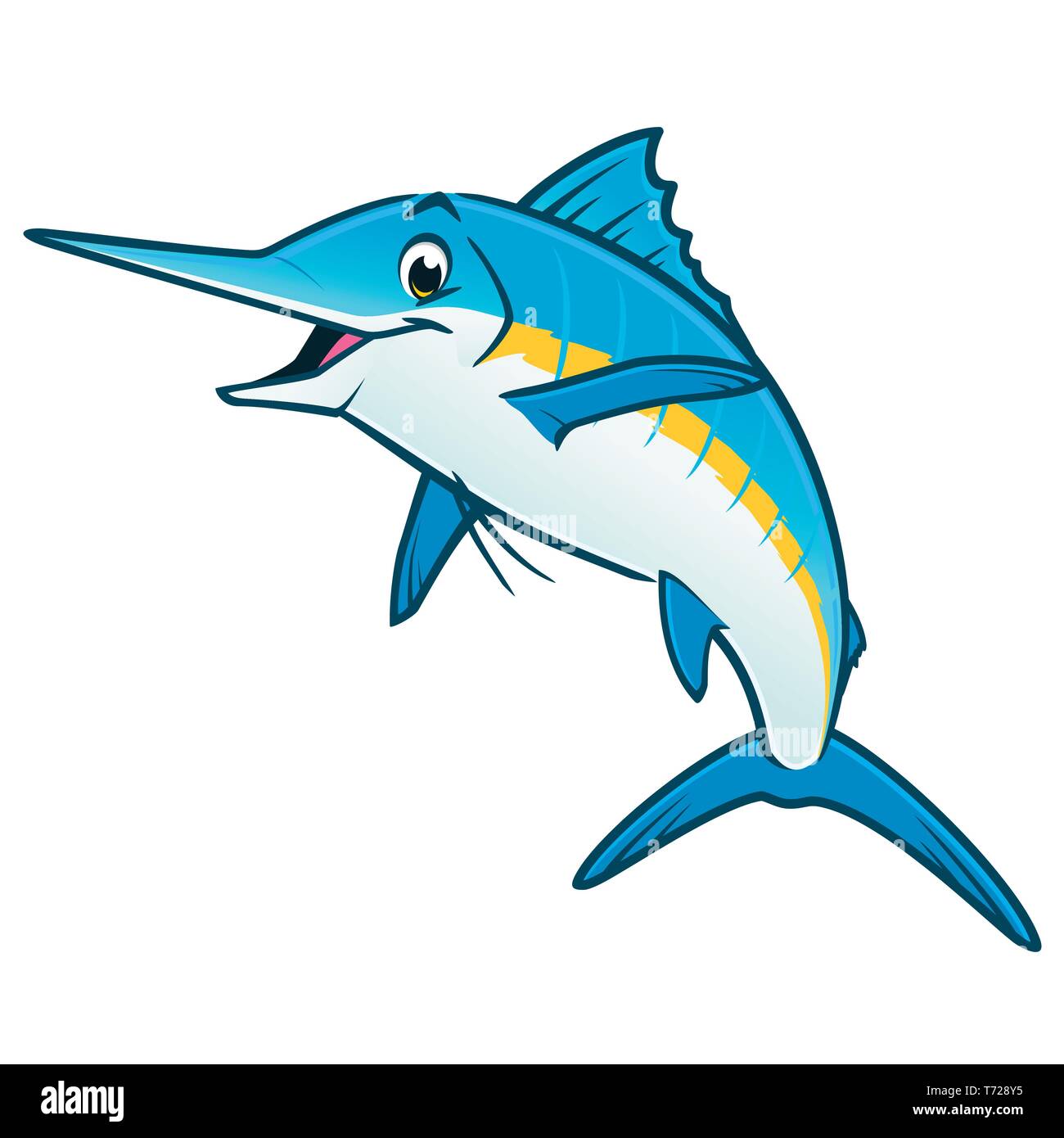 Cartoon Blue Marlin Stock Vector Image Art Alamy