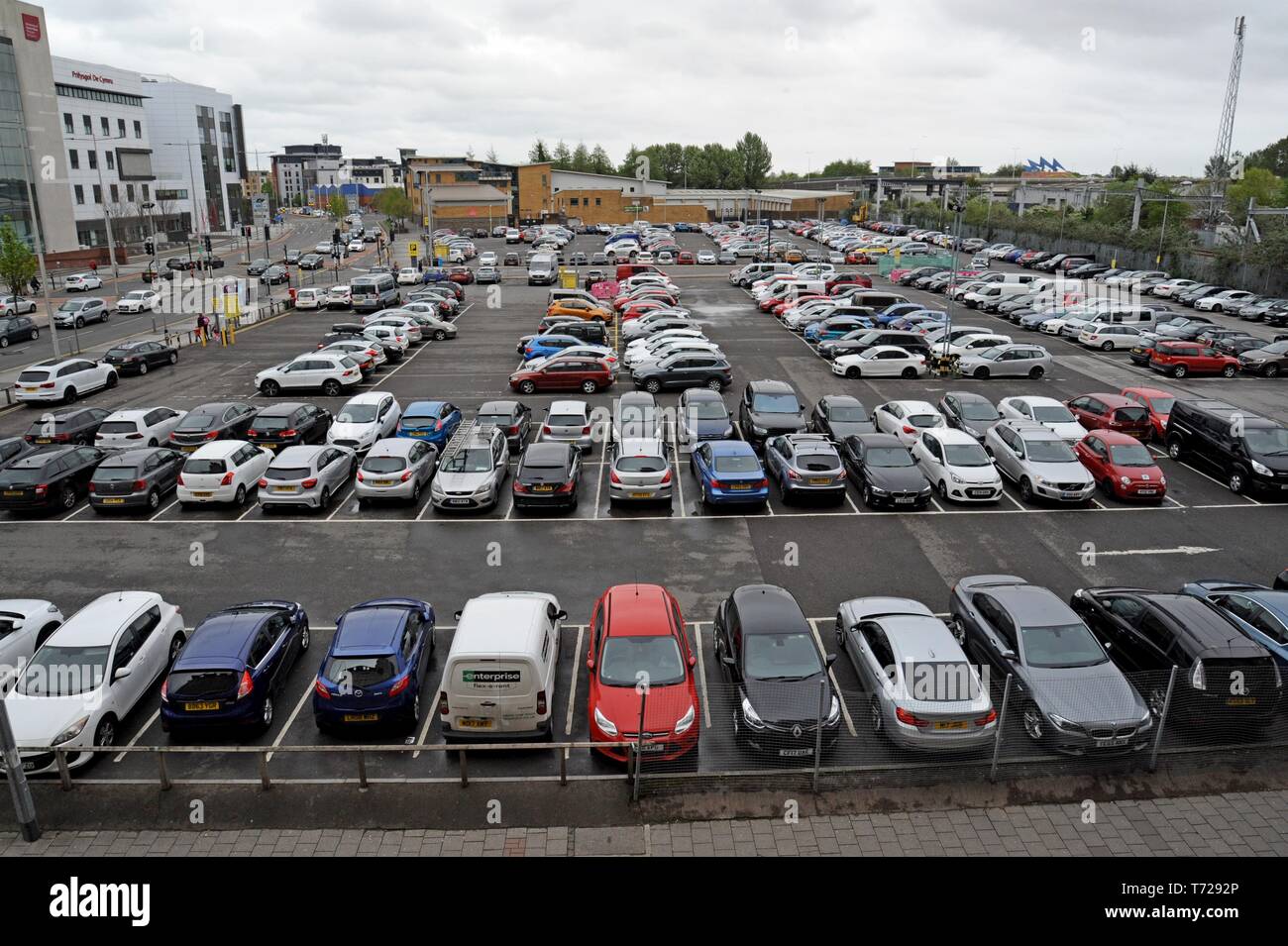 A view of the NCP car park opposite the University of South Wales in Cardiff  city centre Stock Photo - Alamy