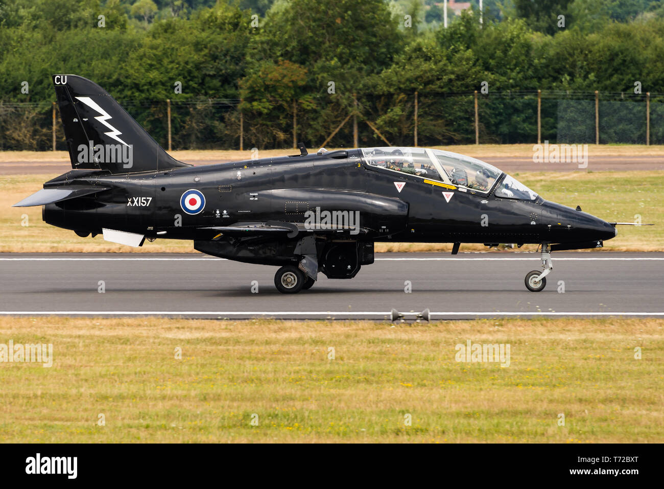 A BAE Systems Hawk single-engine advanced trainer aircraft of the Royal Air Force. Stock Photo