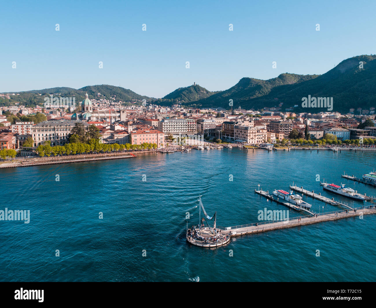 City of Como, Italy. Panoramic view Stock Photo