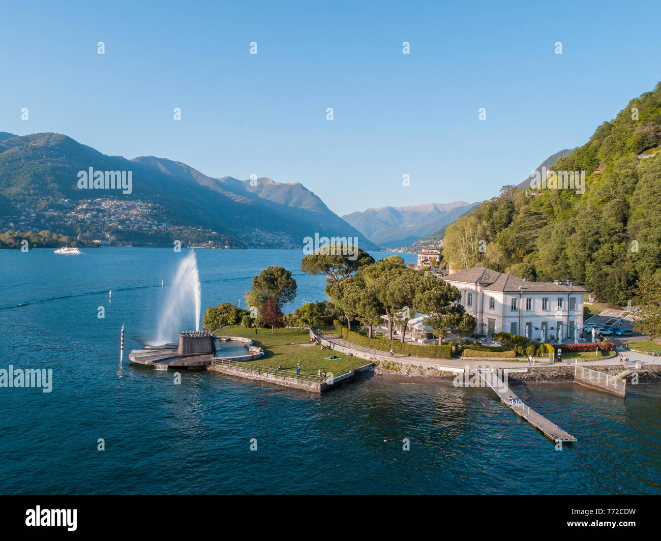 Villa Geno, lake of Como in Italy Stock Photo