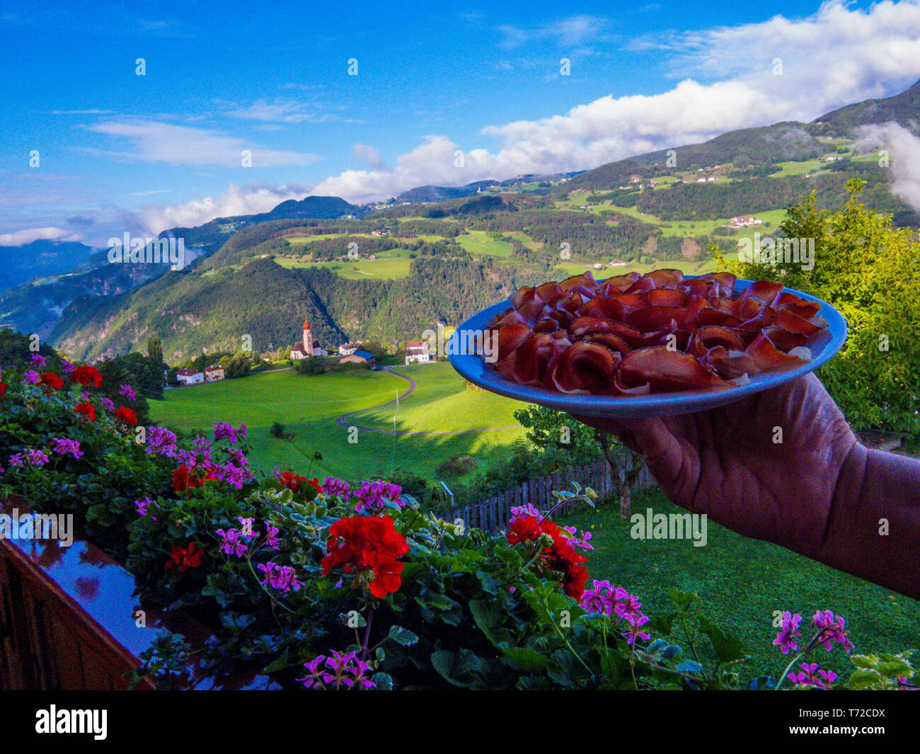 Food of the Dolomites: Speck Stock Photo