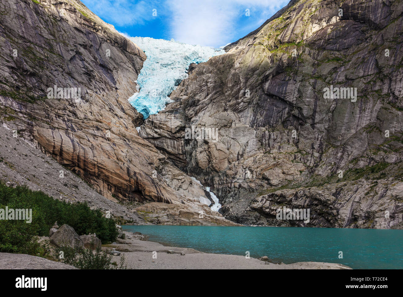 Briksdal glacier, Norway Stock Photo