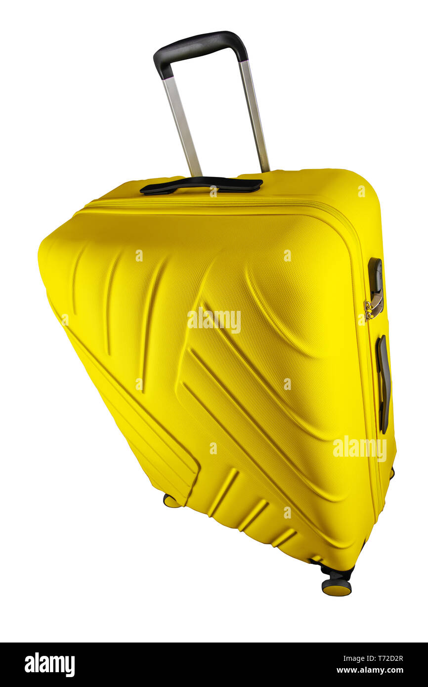 Suitcase isolated on white background, clipping path. Stock Photo