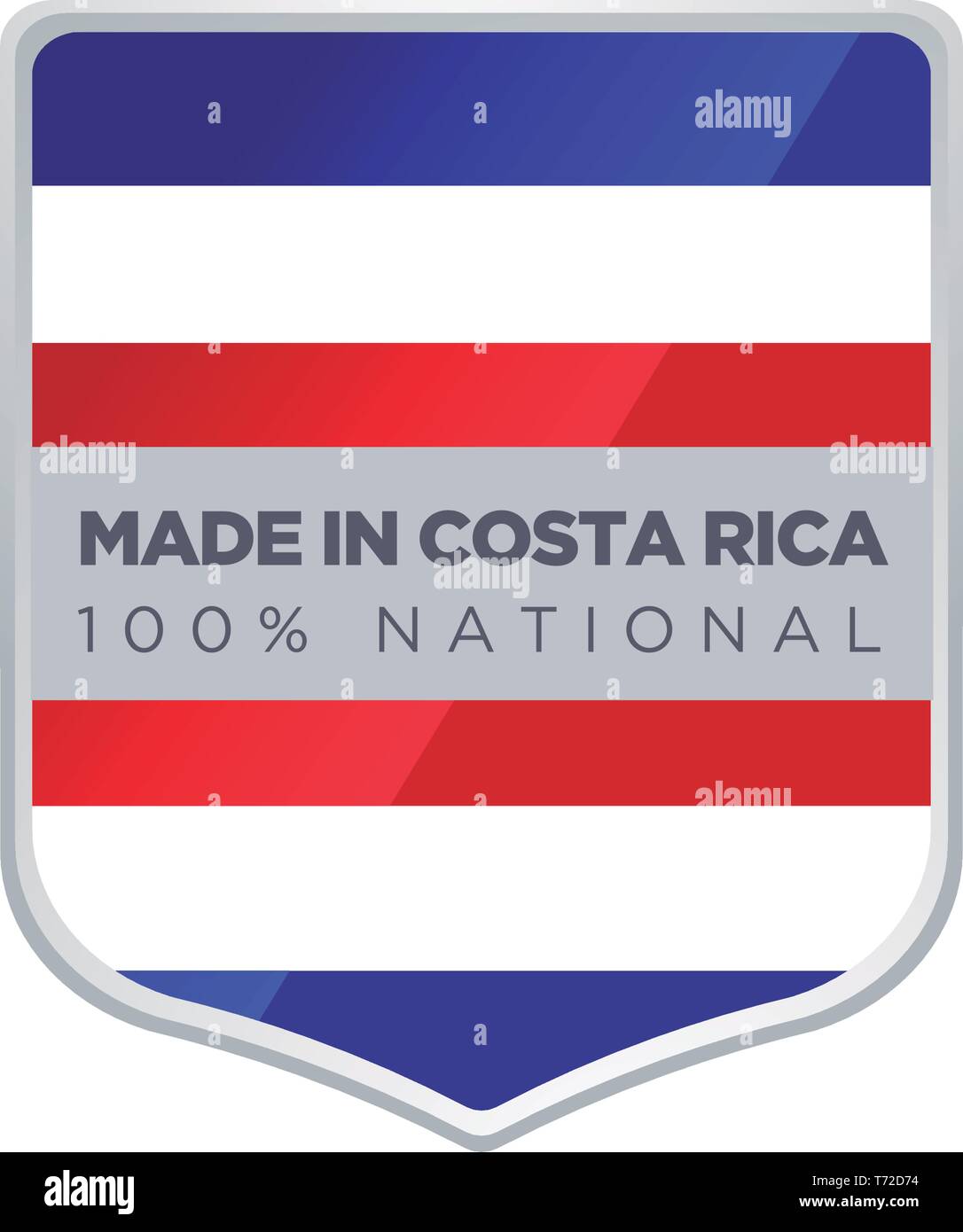 MADE IN COSTA RICA Stock Vector