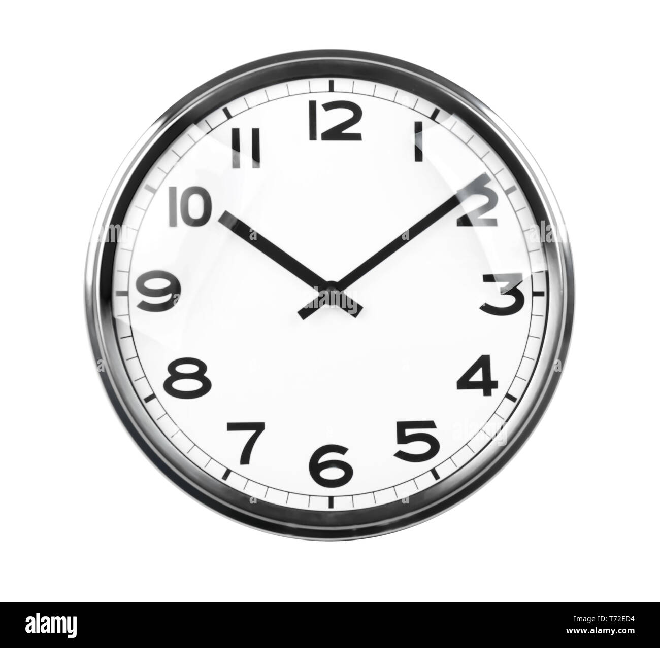 Modern clock on white background. Time management concept Stock Photo