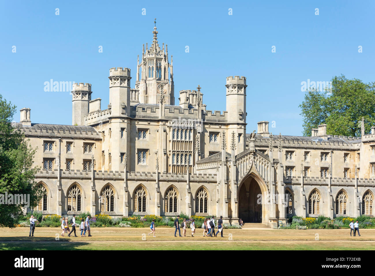 St John's College from The Backs, Cambridge, Cambridgeshire, England, United Kingdom Stock Photo
