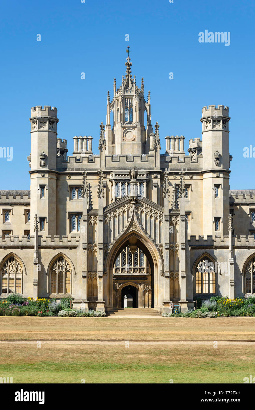 St John's College from The Backs, Cambridge, Cambridgeshire, England, United Kingdom Stock Photo