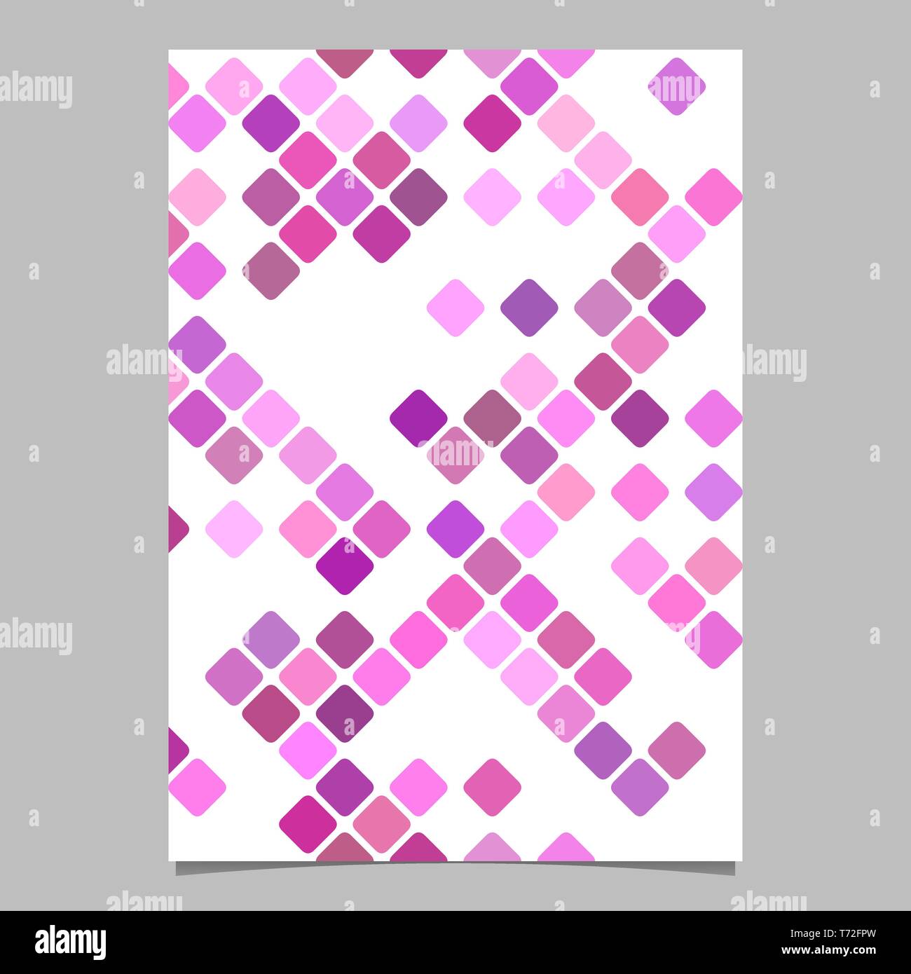 Pink square pattern brochure template - vector cover background Stock ...