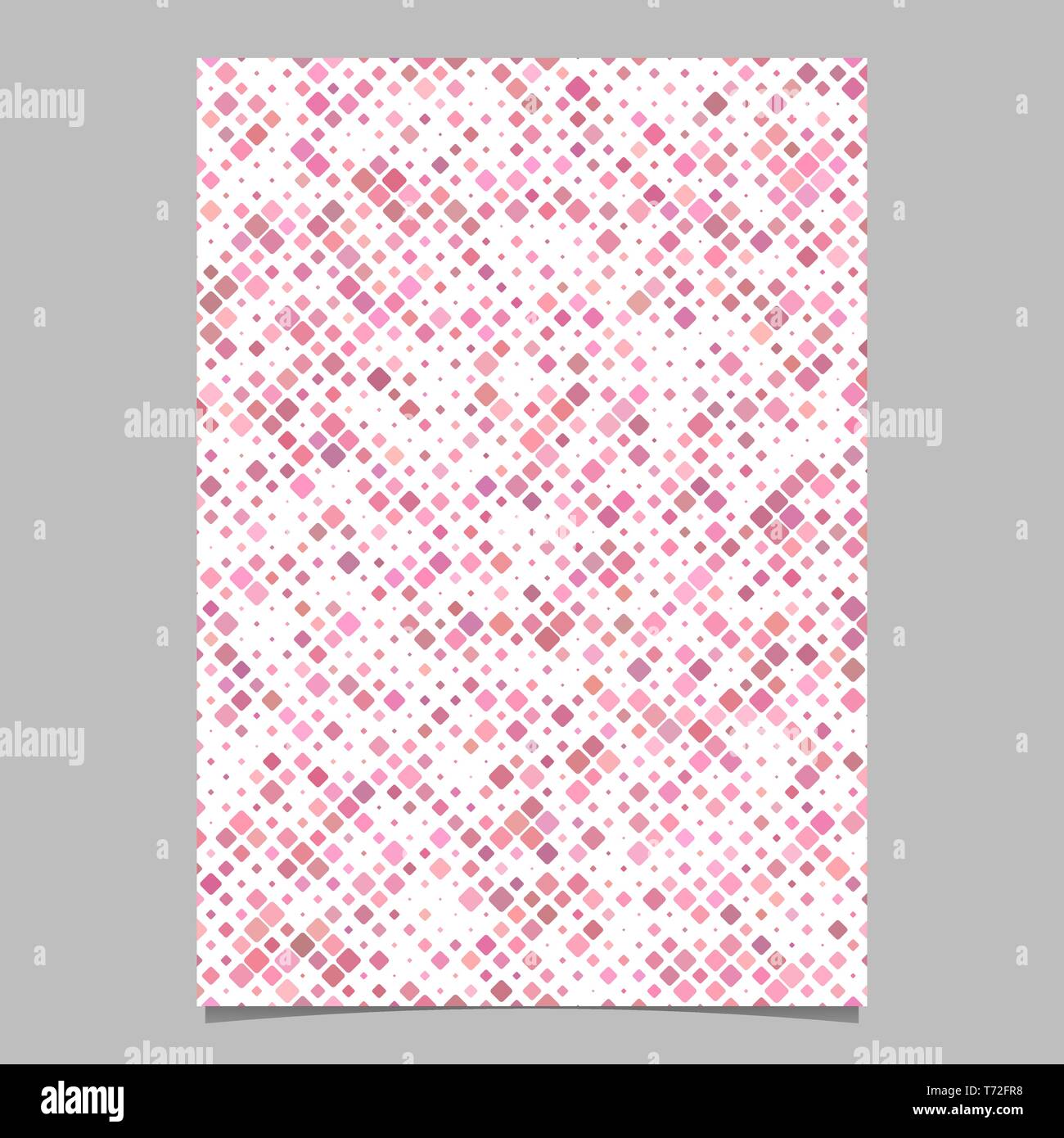Pink diagonal rounded square mosaic pattern brochure template Stock ...