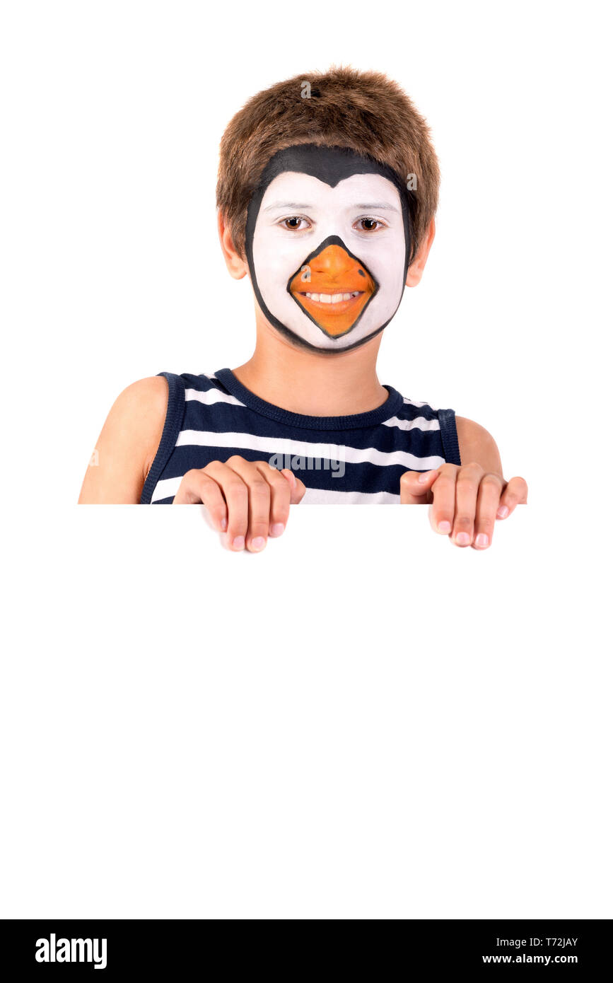 Penguin 🐧 facepaint  Face painting easy, Face painting, Animal face  paintings