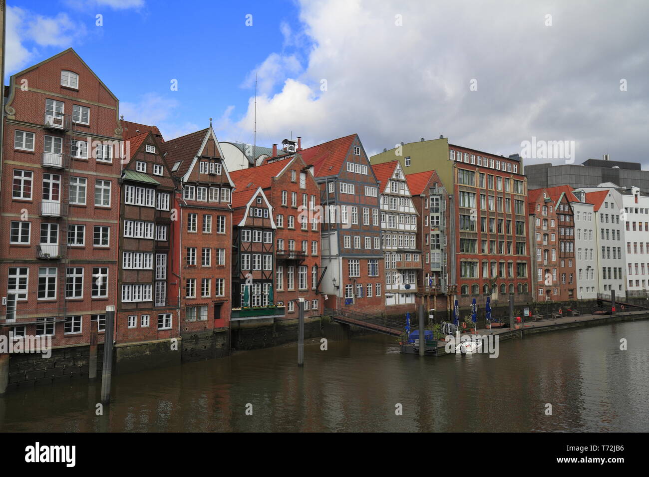 Historic facades in Hamburg Germany Stock Photo