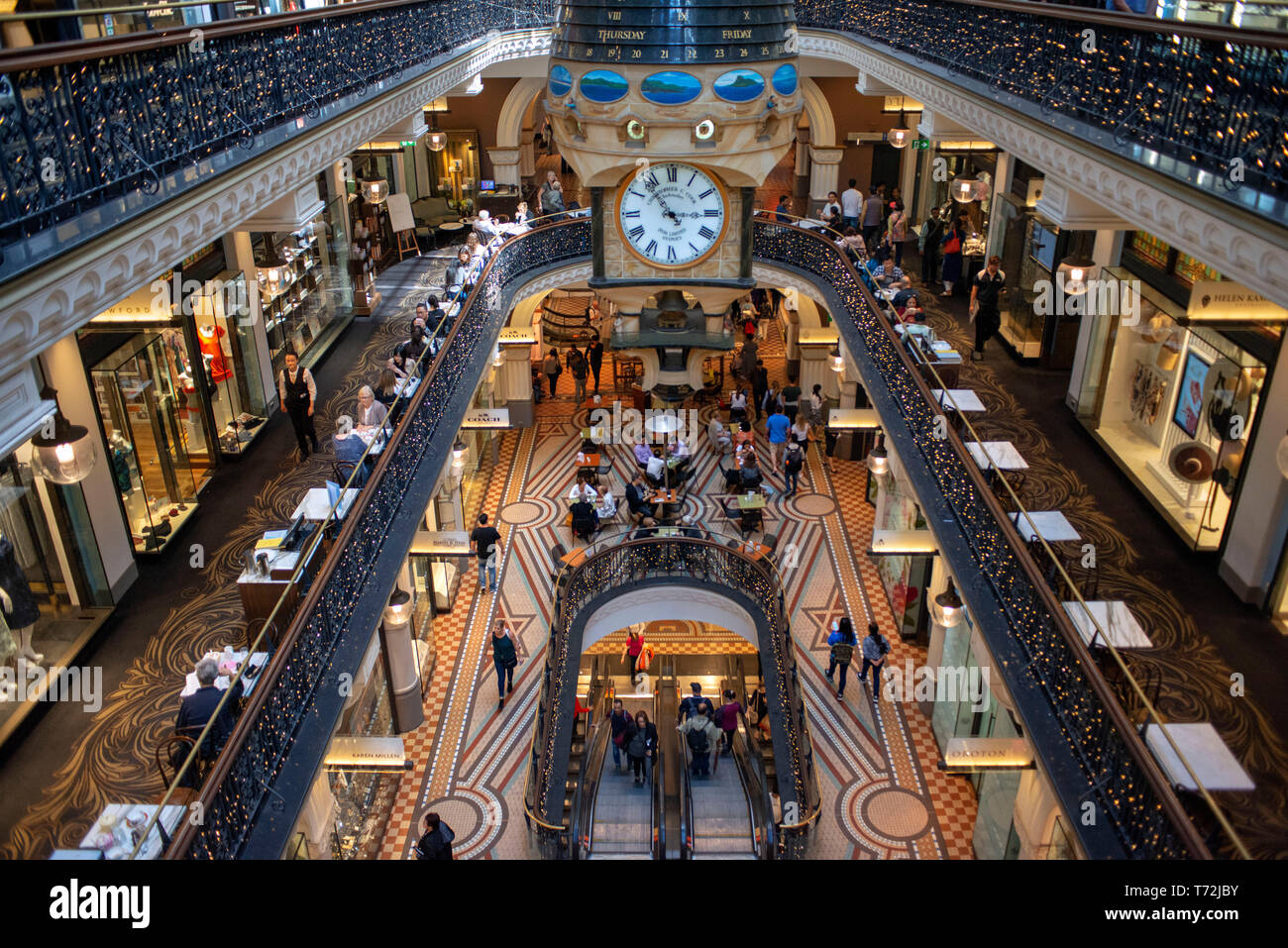 Queen Victoria Building shopping complex in George street Sydney, New South Wales, Australia Stock Photo