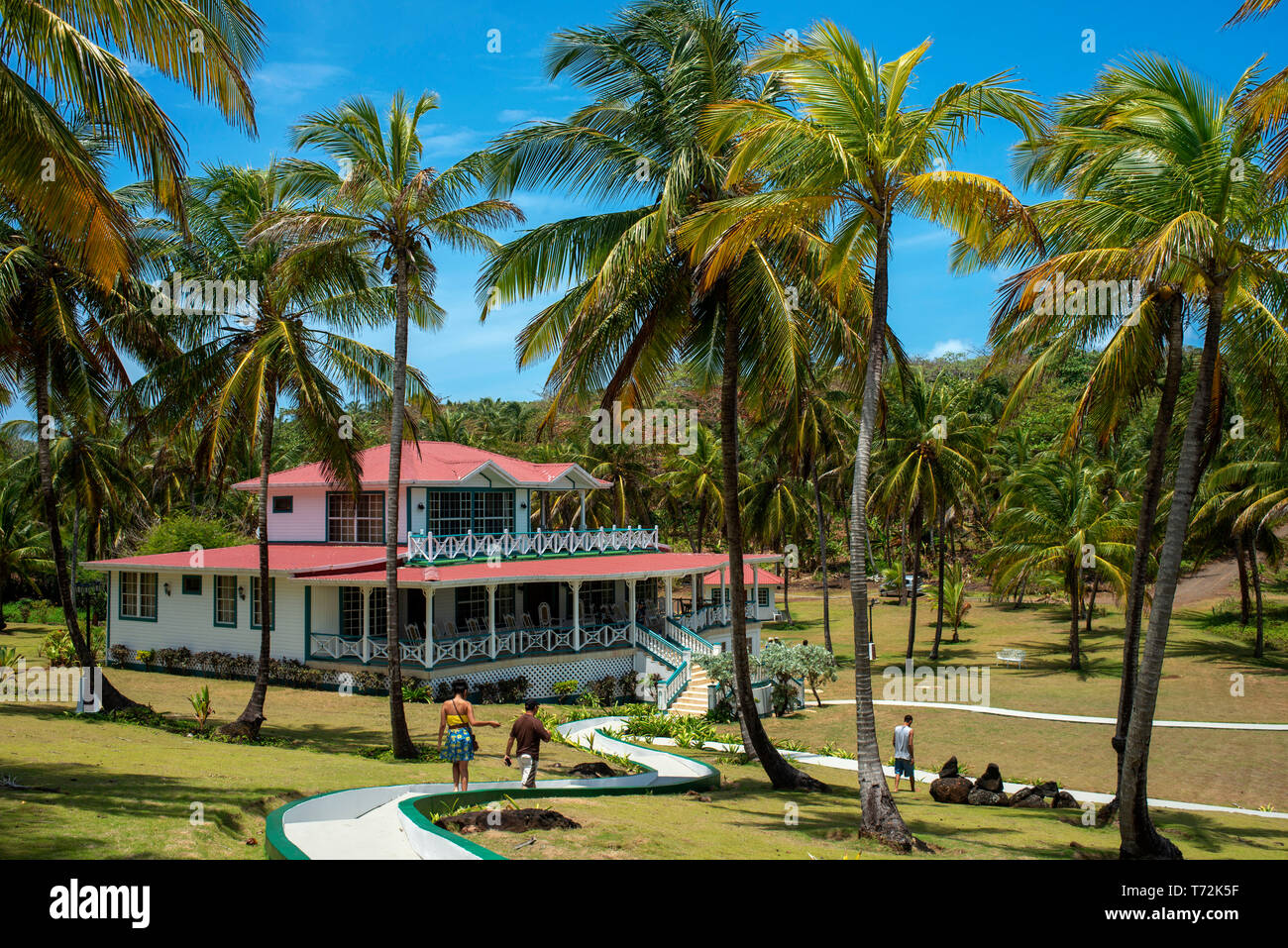 Weekend house of President Daniel Ortega, Big Corn Island, Caribbean Sea, Nicaragua, Central America Stock Photo