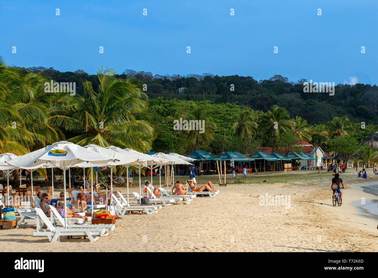 Public beach and Picnic Center Hotel Palms and beach, Corn Island, Caribbean Sea, Nicaragua