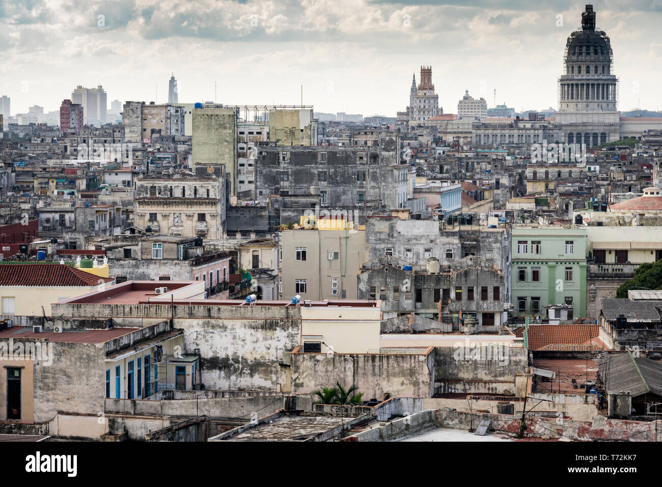 Skyline of Havana, Cuba Stock Photo