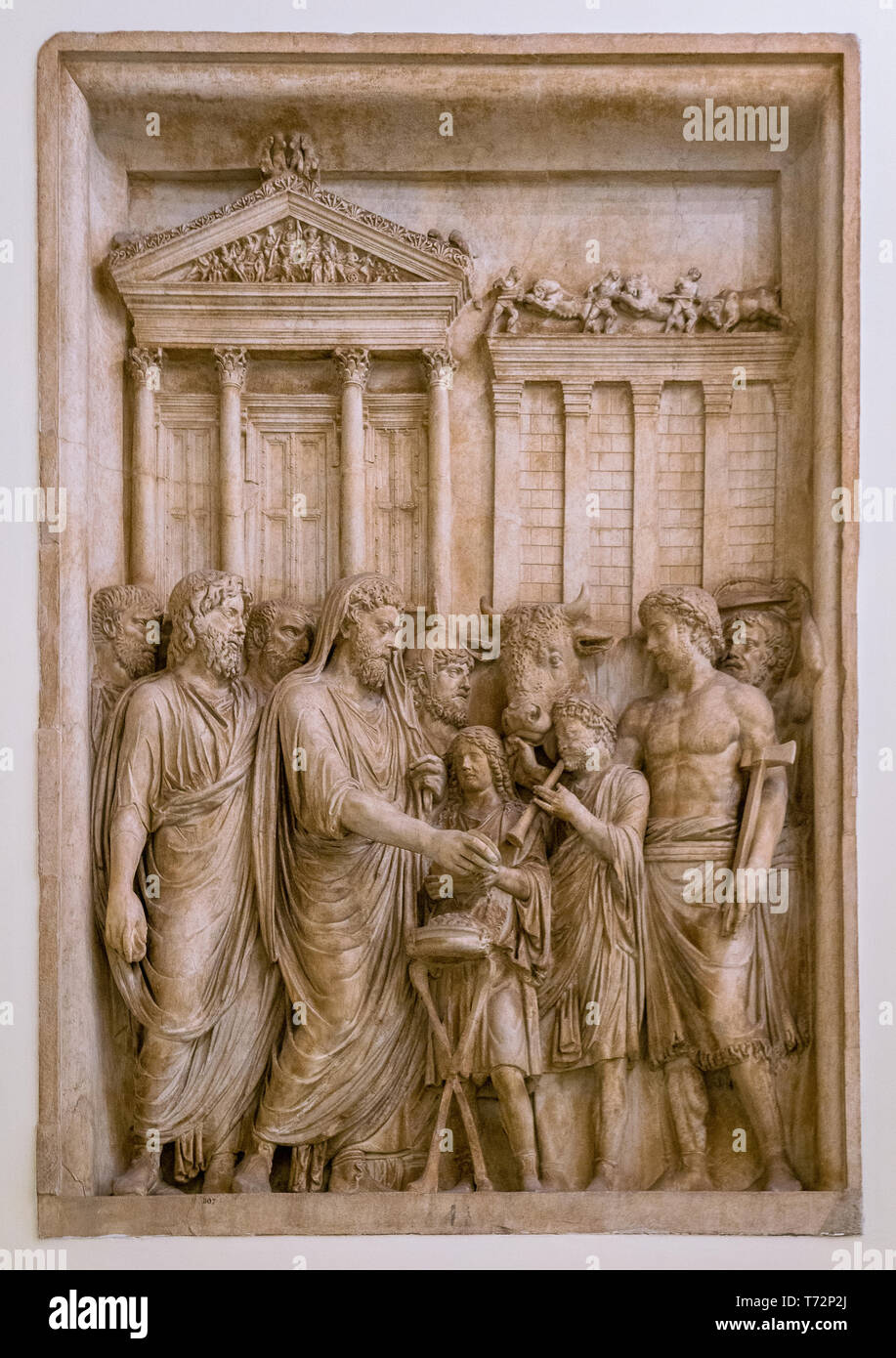 Bas relief in the Capitoline Museums in Rome, Italy Stock Photo