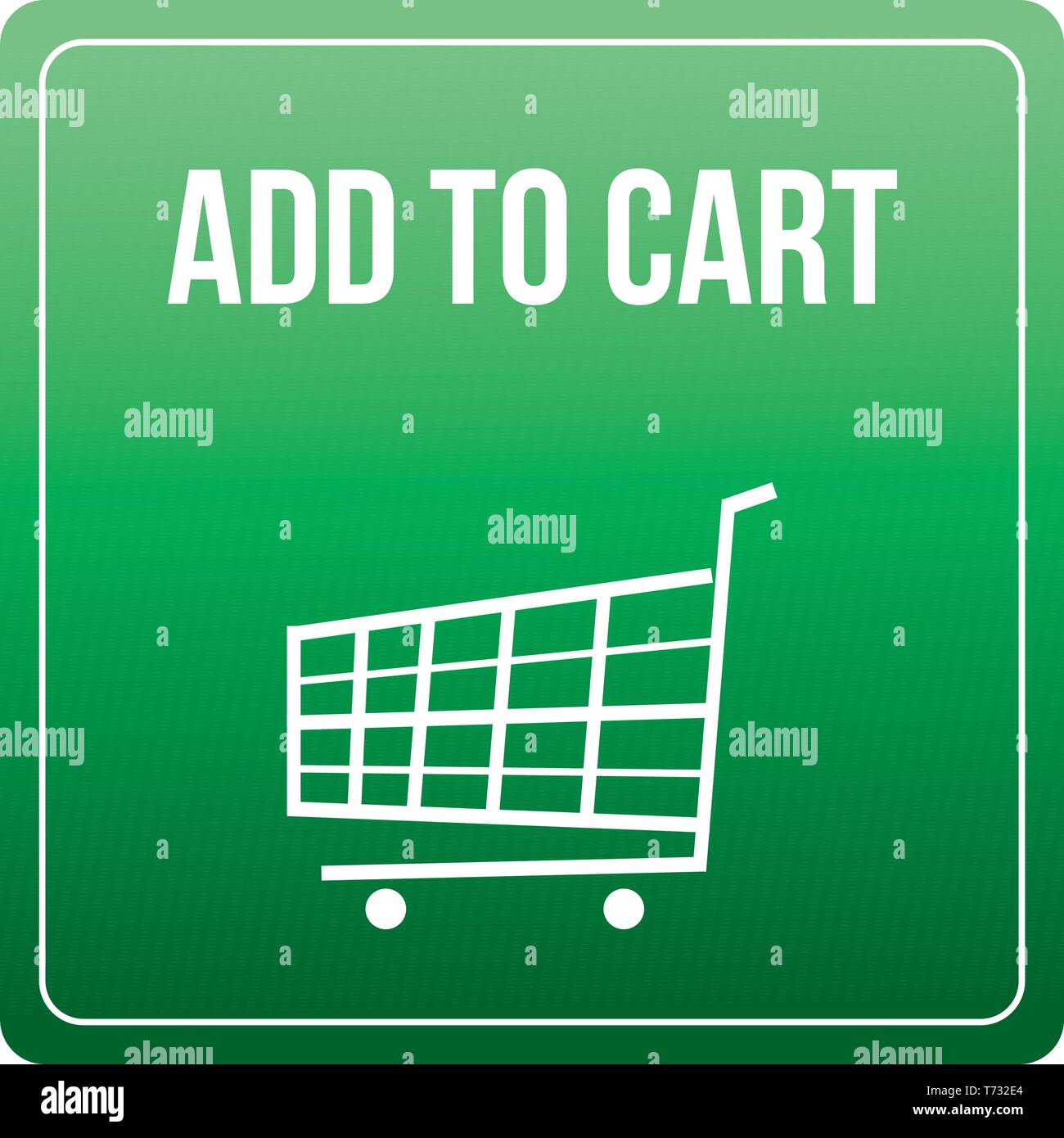 a green squared button with text and a shopping cart Stock Vector Image & Art Alamy