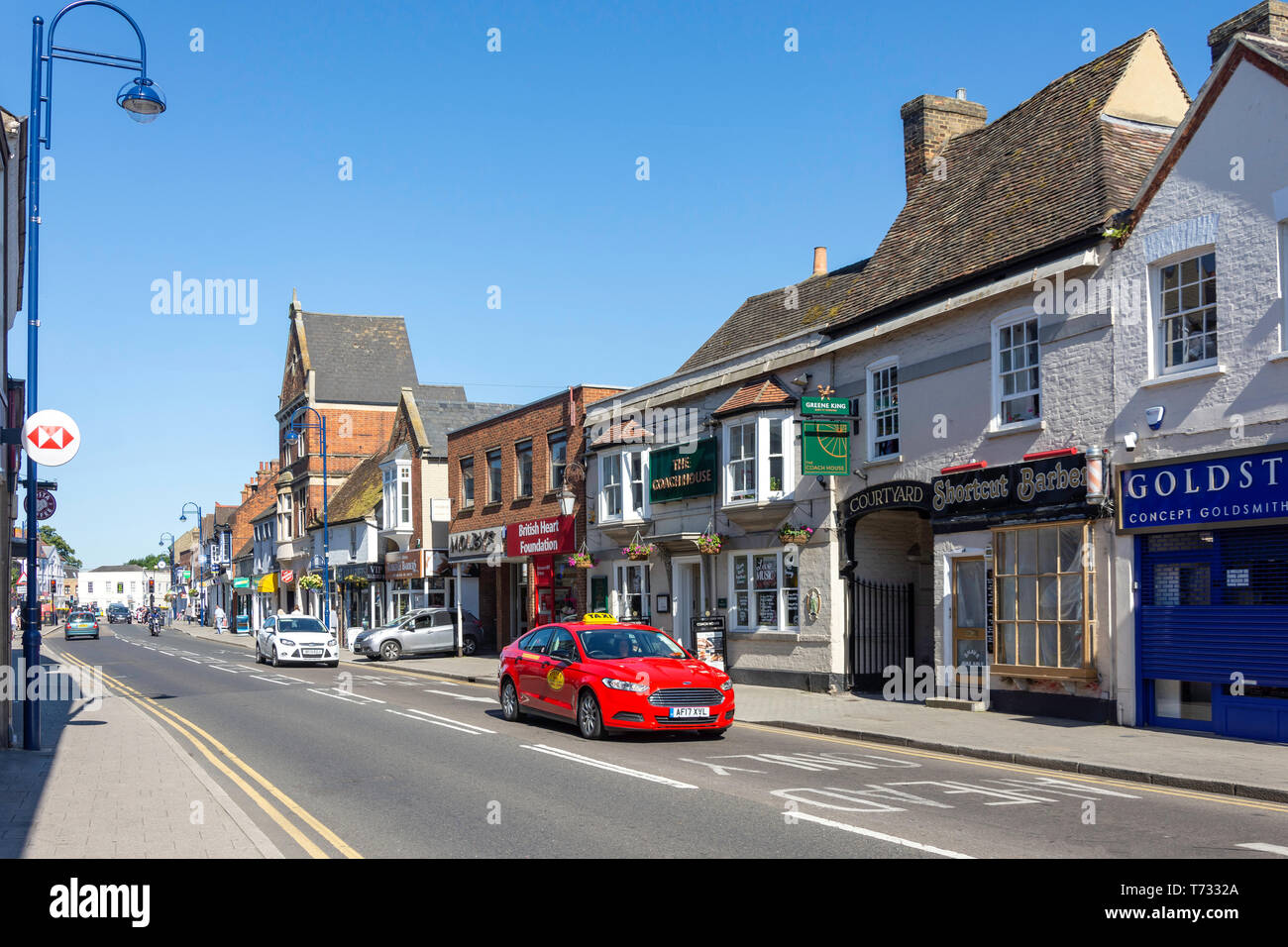 High Street, St Neots, Cambridgeshire, England, United Kingdom Stock Photo