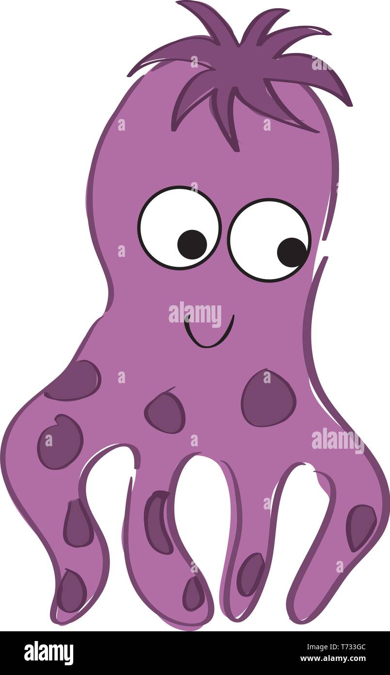a hairy octopus on a white background Stock Vector Image & Art - Alamy