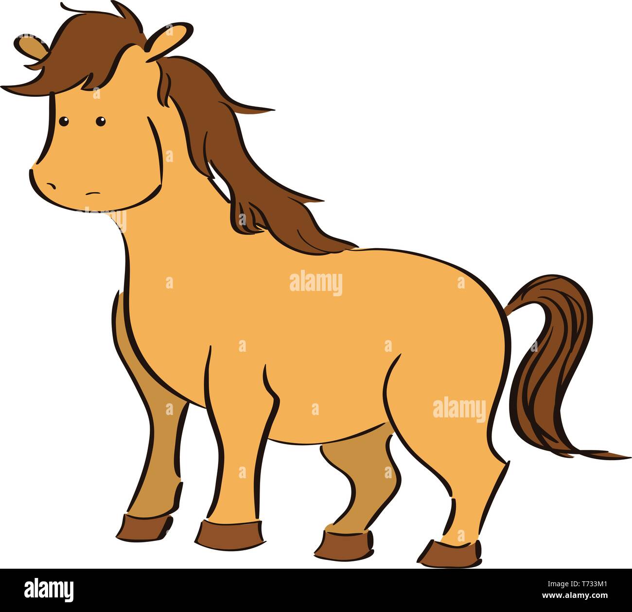 an isolated horse on a white background Stock Vector Image & Art - Alamy