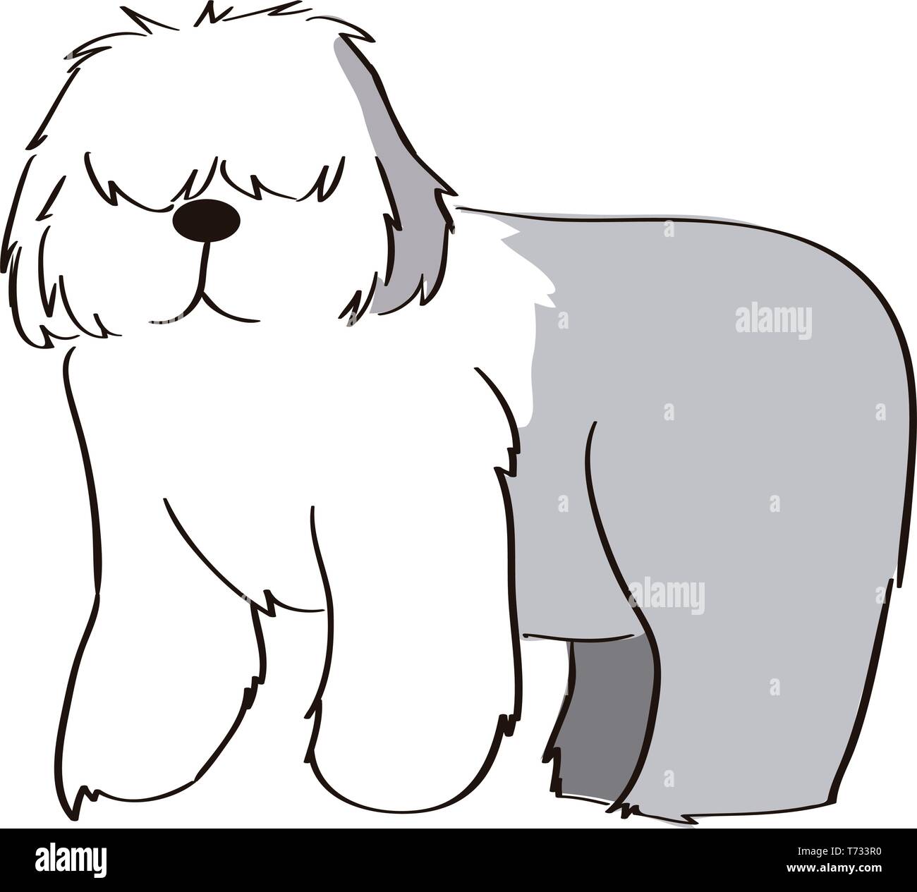 an isolated dog on a white background Stock Vector Image & Art - Alamy