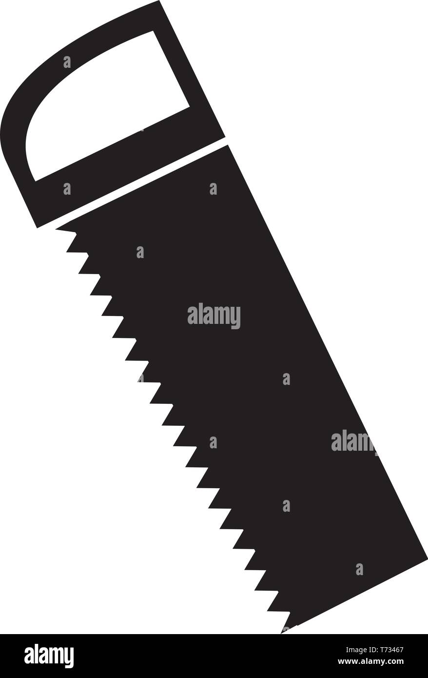 Silhouette of a saw Stock Vector