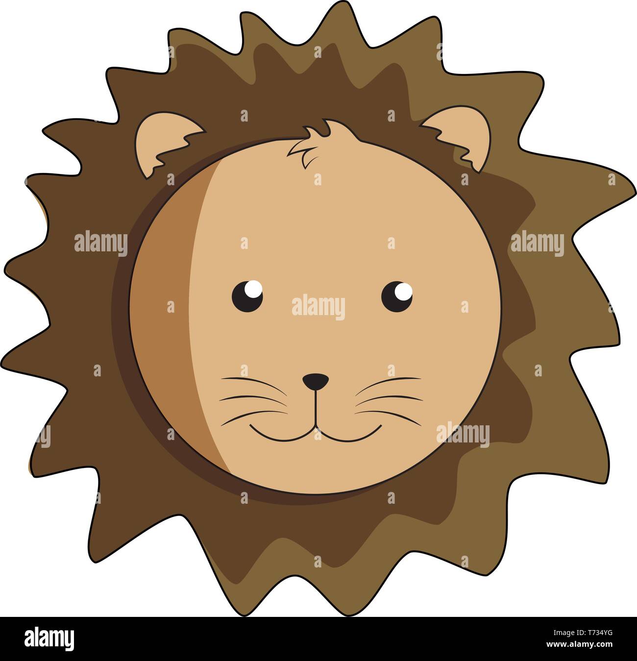 Cartoon of a cute lion face Stock Vector Image & Art - Alamy
