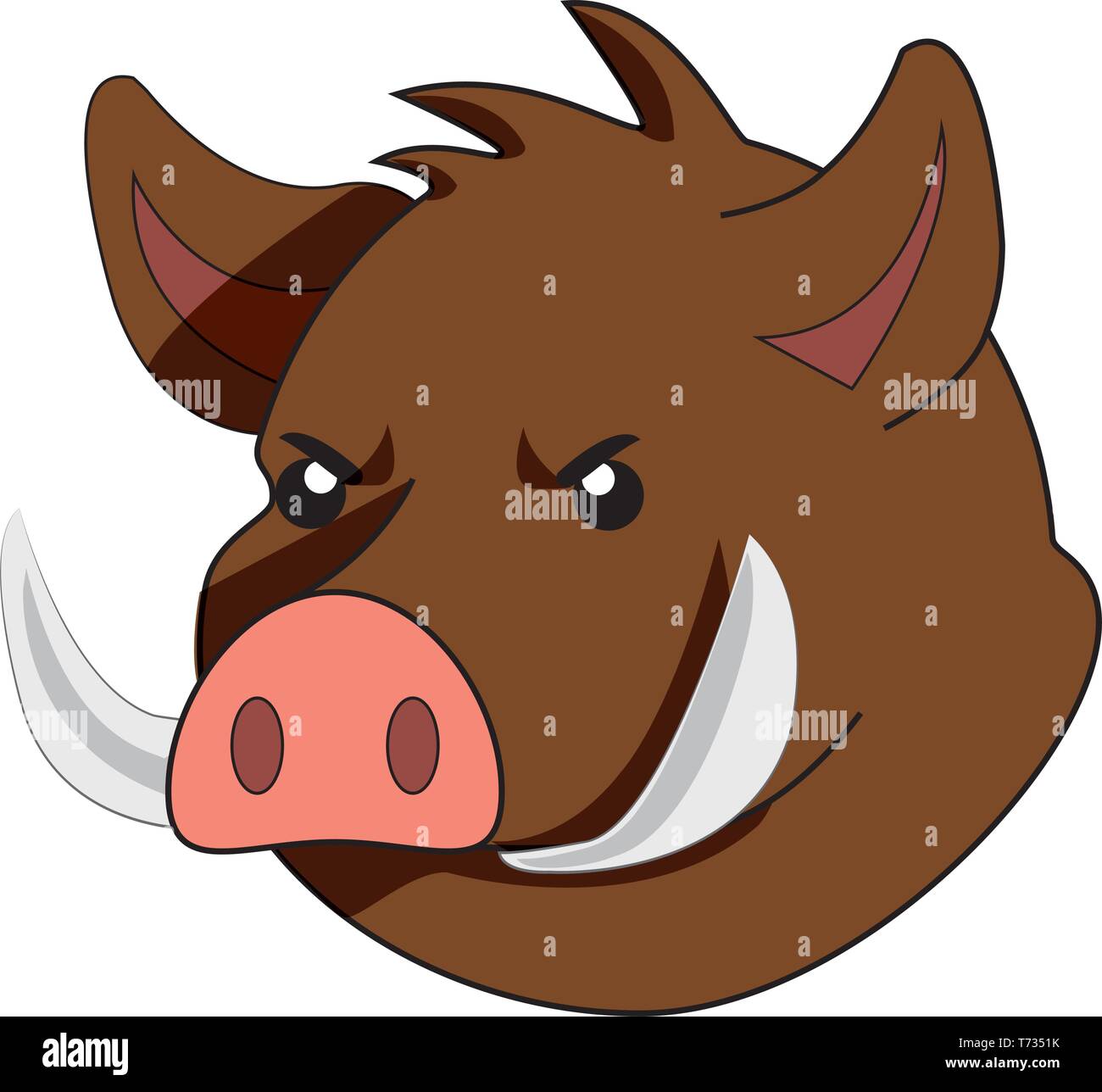 Wild boar teeth Stock Vector Images - Alamy