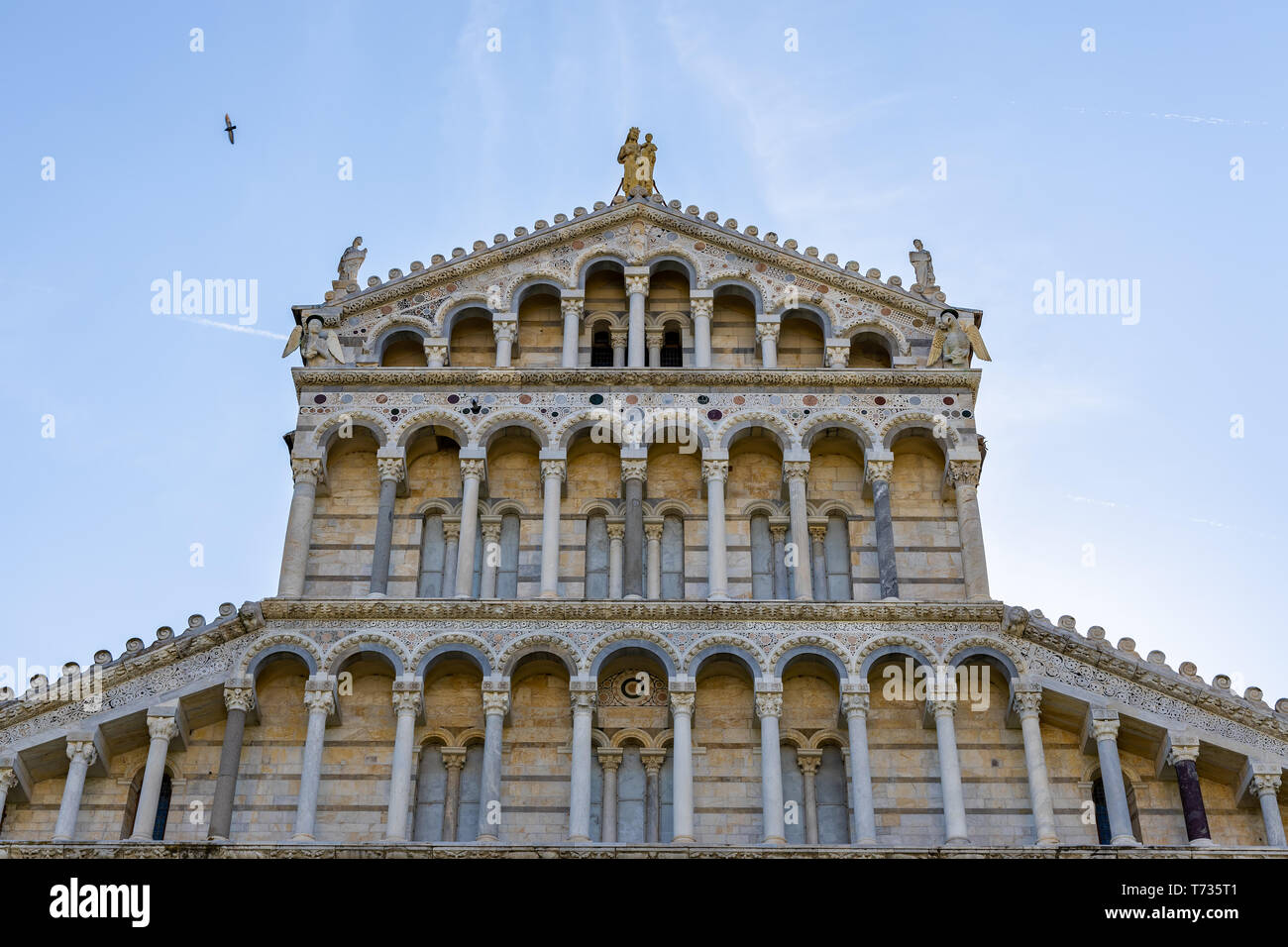 PISA, TUSCANY/ITALY  - APRIL 18 : Exterior view of the Cathedral  in Pisa Tuscany Italy on April 18, 2019 Stock Photo