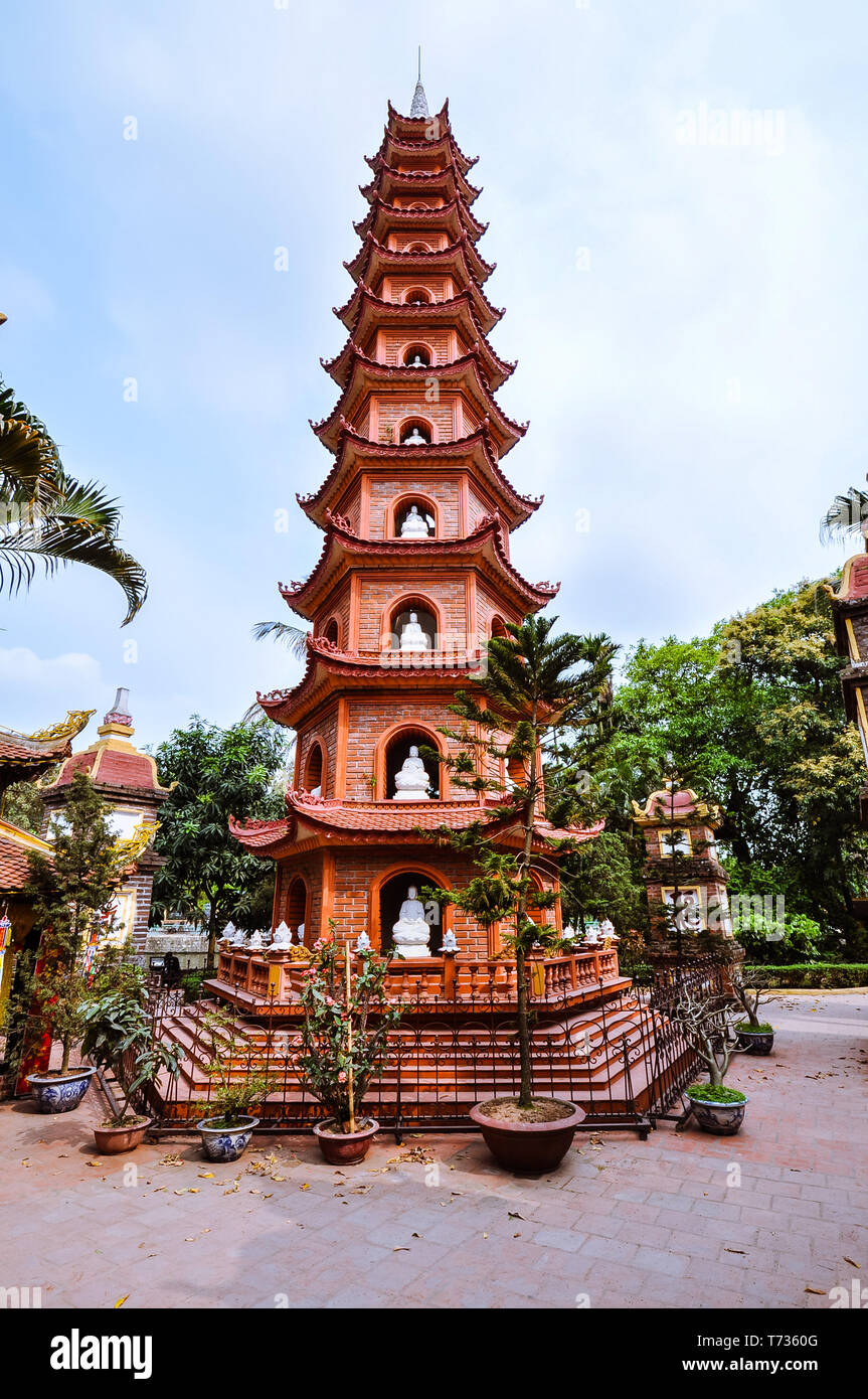 West Lake (Tran Quoc) Pagoda - Hanoi, Vietnam Stock Photo